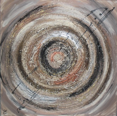 Titolo: Vortice Piccolo 60x60 acrilico-stucco su tela